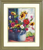 Dimensions Bucket of Flowers Crewel Embroidery Kit #1534 11" x 14"/27.9 cm x 35.5 cm